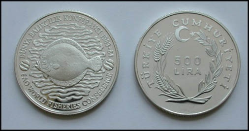 1984 yılı F.A.O. 500 Lira 