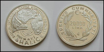  1988 Yılı Mavi Haliç Gümüş Hatıra Parası
