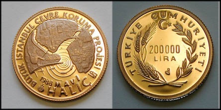  1988 Yılı Mavi Haliç Altın Hatıra Parası