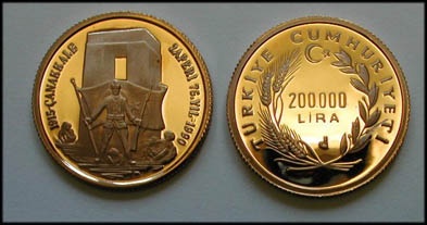 Çanakkale Zaferi'nin 75. Yılı Altın Hatıra parası