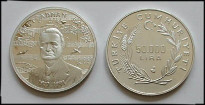 Ahmet Adnan Saygun Gümüş Hatıra Parası