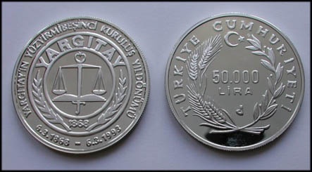 Yargıtay'ın Kuruluş Yılının 125. Yılı Gümüş Hatıra Parası 