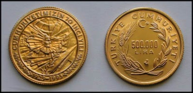 Cumhuriyet'in 70. Yılı Altın Hatıra Parası