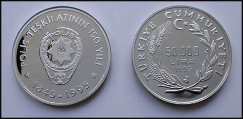Polis Teşkilatının 150. Yılı Gümüş Hatıra Parası