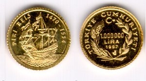 1997 Yılı Piri Reis Altın Hatıra parası