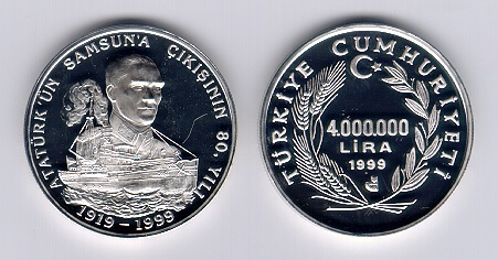 Atatürk'ün Samsun'a Çıkışının 80. Yılı Gümüş Hatıra Parası