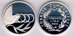 2000-1 Gümüş Hatıra Parası
